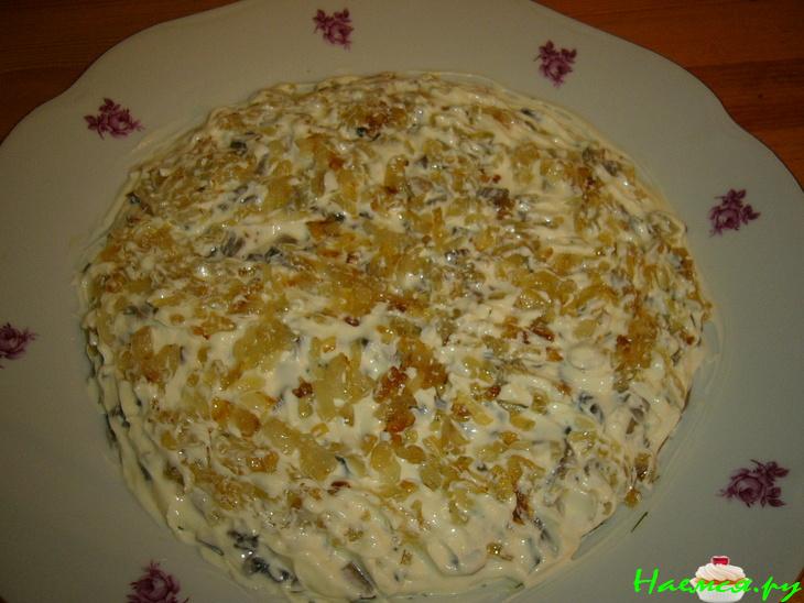 Салат "Грибной" слоями Салат "Грибной" слоями