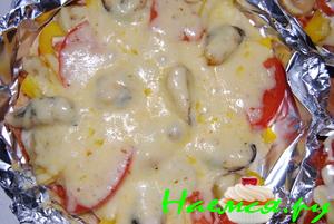 Мini-пицца с мидиями