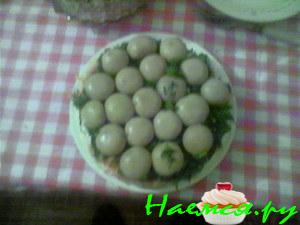 Салат с окорочком "Грибная полянка"