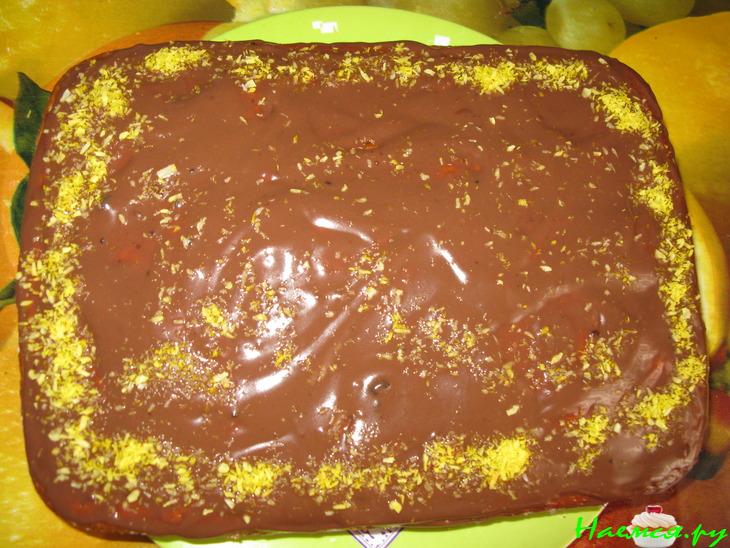 Кекс-пирог с кокосом и кусочками шоколада