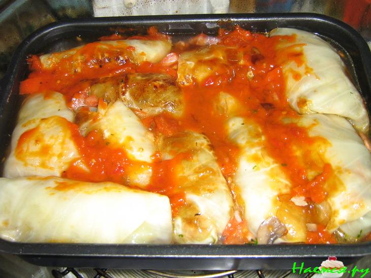 Постные голубцы с белокачанной капустой Постные голубцы с белокачанной капустой