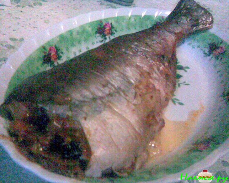 Пангасиус фаршированный, запеченный на гриле