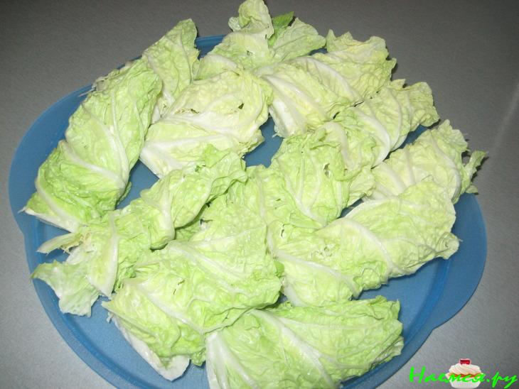 Рулетики с китайской капустой
