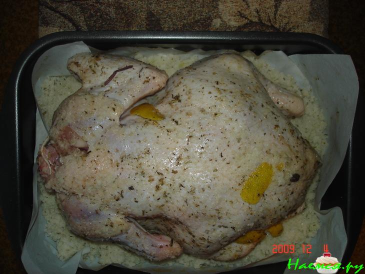 Курица в соли (способ приготовления) Курица в соли (способ приготовления)