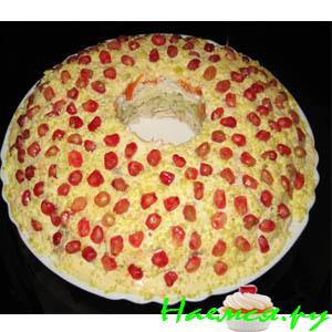 Салат "Гранатовый браслет" (с яблоком)