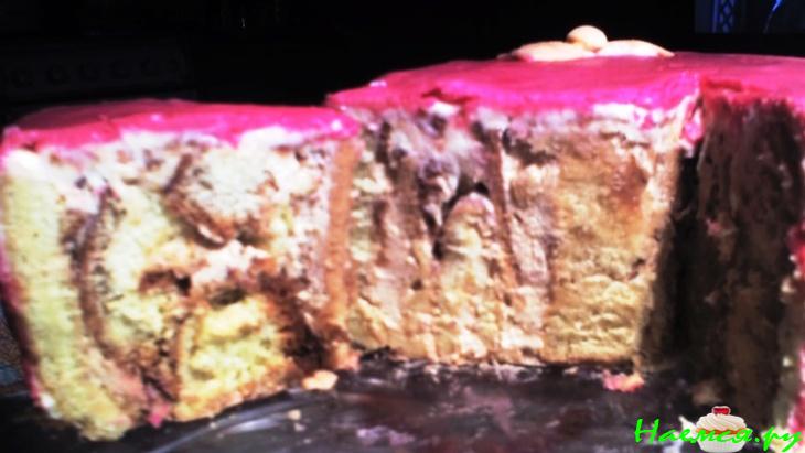 Бисквитный торт "Валентинка"