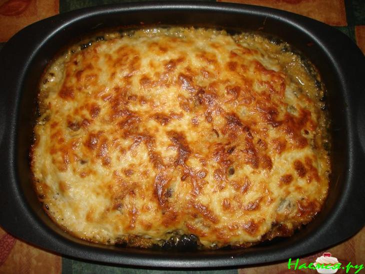 Мяско под яблочной шубой