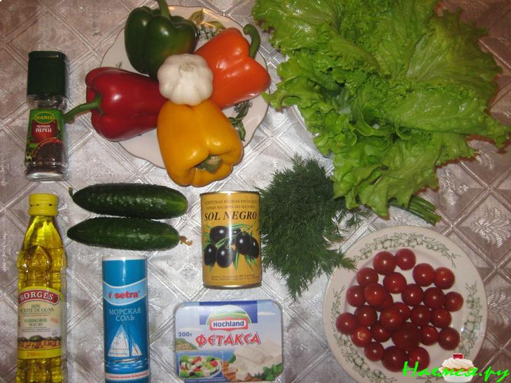 Греческий салат с сыром Фетакса Греческий салат с сыром Фетакса