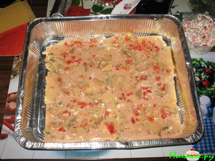 Лазанья овощная с грибами Лазанья овощная с грибами