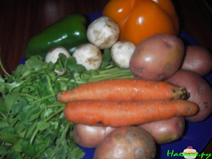 Рагу из баранины с фасолью и овощами