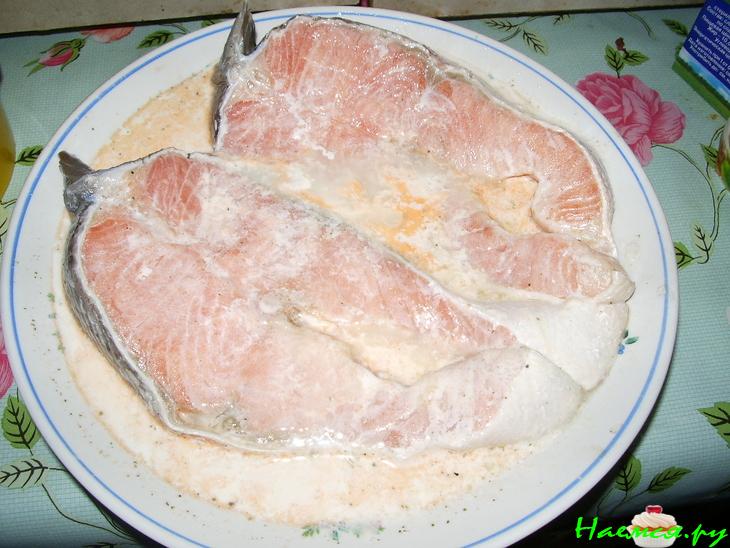 Стейк форели в фольге