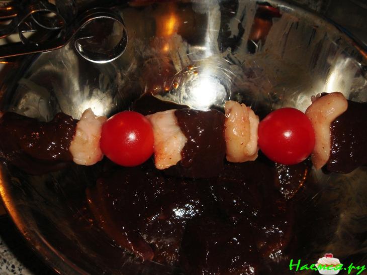 Шашлык из печени