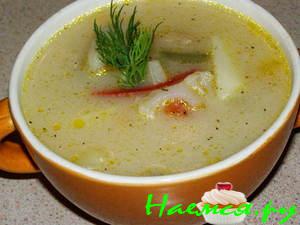 Сырный суп с вешенками