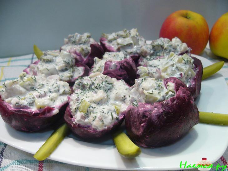 Свекла фаршированная селедочным салатом Свекла фаршированная селедочным салатом