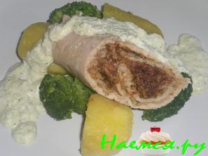 Рулет мясной с ореховой начинкой ( курица + свинина = крокодил :) ) Рулет мясной с ореховой начинкой ( курица + свинина = крокодил :) )