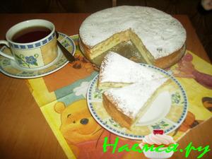 Шарлотка с яблоками и ванилькой