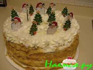 Новогодний тортик (кокосовый рыжик)