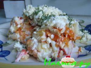 Крабовое мясо под "шубой"