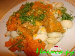 Говядина, тушенная с тыквой