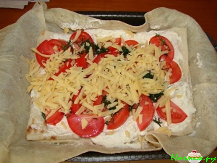 Пирог - пицца из лаваша (для детишек)