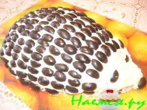 Салат картофельный с шампиньонами "Ёжик"