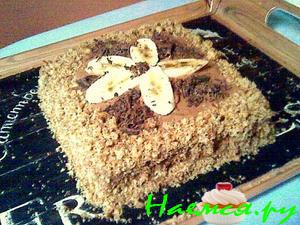 Бананово-шоколадный торт