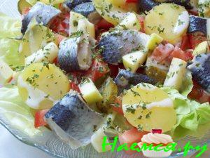 Салатик "Диетический" с сельдью