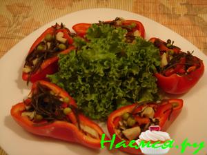 Салат-закуска из морской капусты с кальмарами