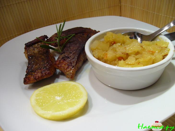 Ананасовый релиш к жаренной рыбе Ананасовый релиш к жаренной рыбе