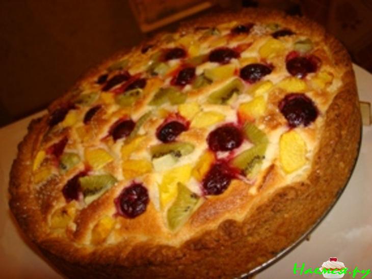 Творожный пирог с творожно-сырной начинкой