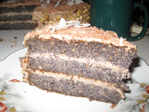 Маковый торт с кремом Маковый торт с кремом