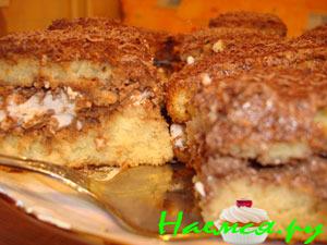 Торт с безе и кремом