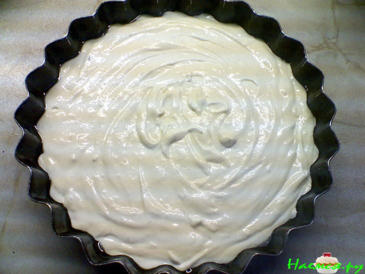 Десерт малиново-творожный