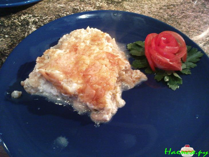 Морской язык под шампиньоновой шапкой