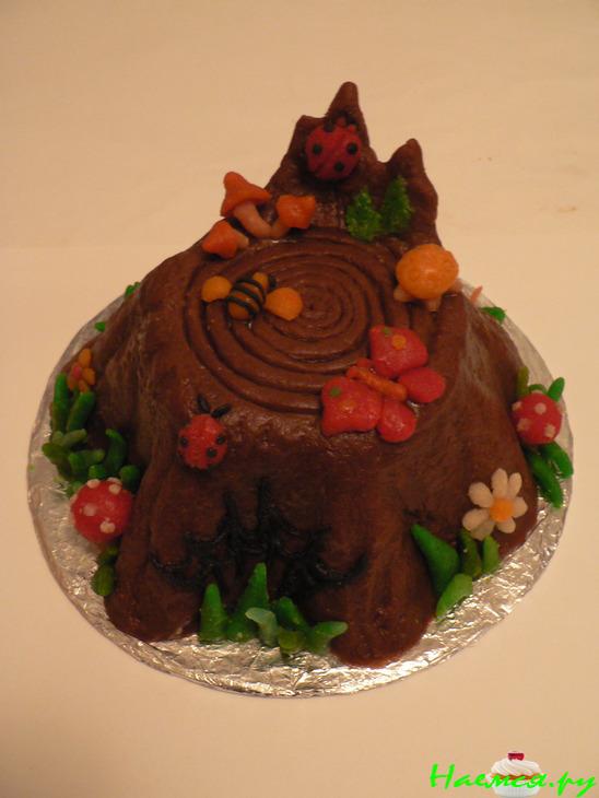 Торт "Пенёк" из Юбилейного печенья