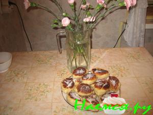 Пирожки с персиками (жареные)