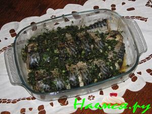 Скумбрия с зеленью