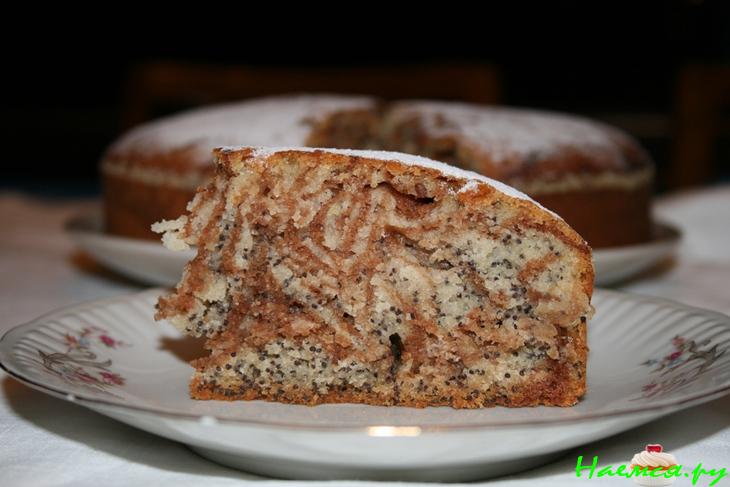 Постный пирог с маком и лимоном