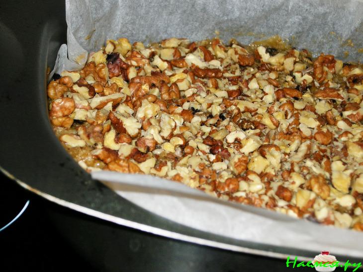 Геркулесовый пирог с яблоками и черносливом