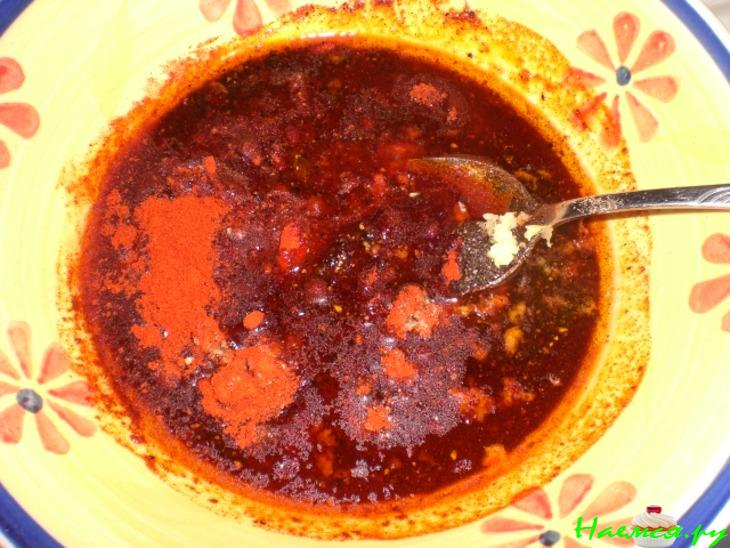 Говяжья пастрома с мёдом, паприкой и соевым соусом