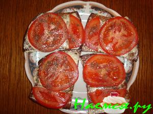 Гренки с помидорами