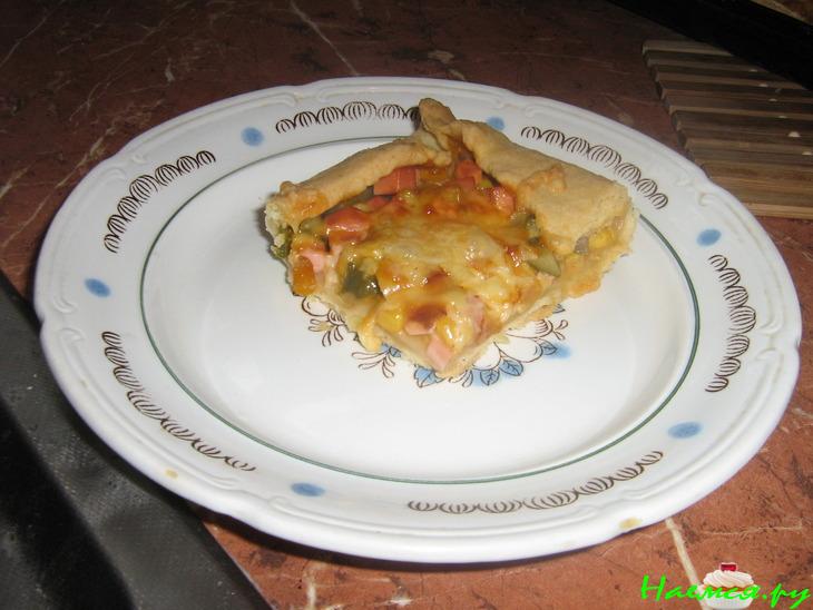 Пицца домашняя (тонкий слой теста)