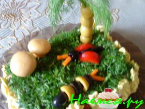 Салат куриный "Лесная поляна" Салат куриный "Лесная поляна"