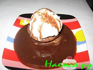 Шоколадное суфле с ванилью