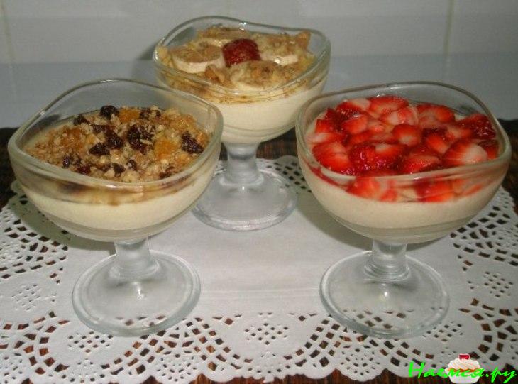 Воздушный пудинг из манки