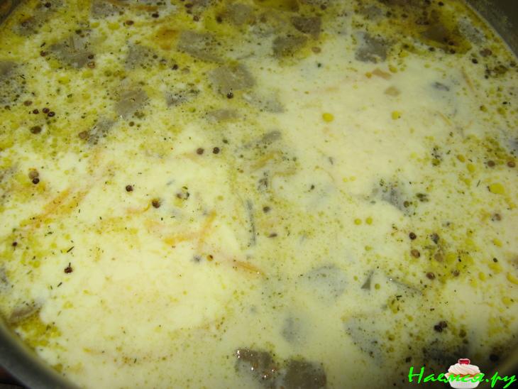 Суп из баклажанов с сыром