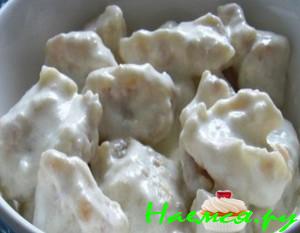 Галушки со сметаной