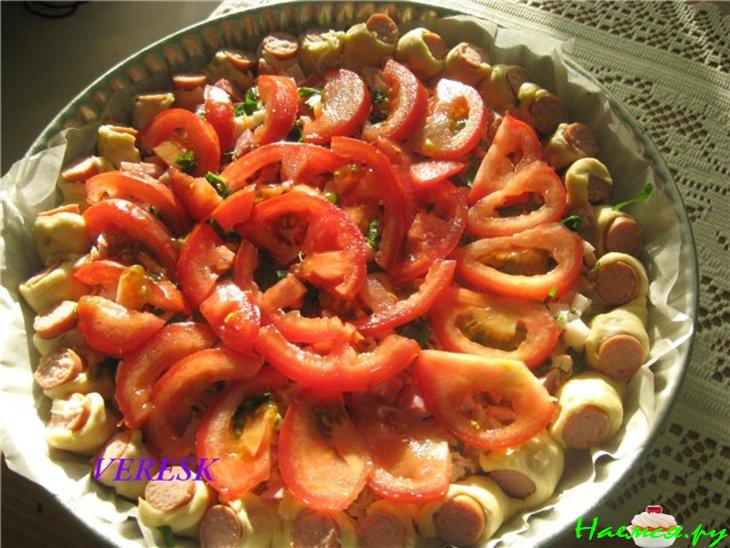 Пицца с белым соусом