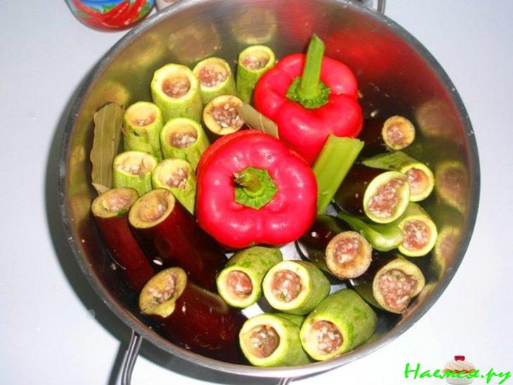 Долма из кабачков и баклажанов Долма из кабачков и баклажанов