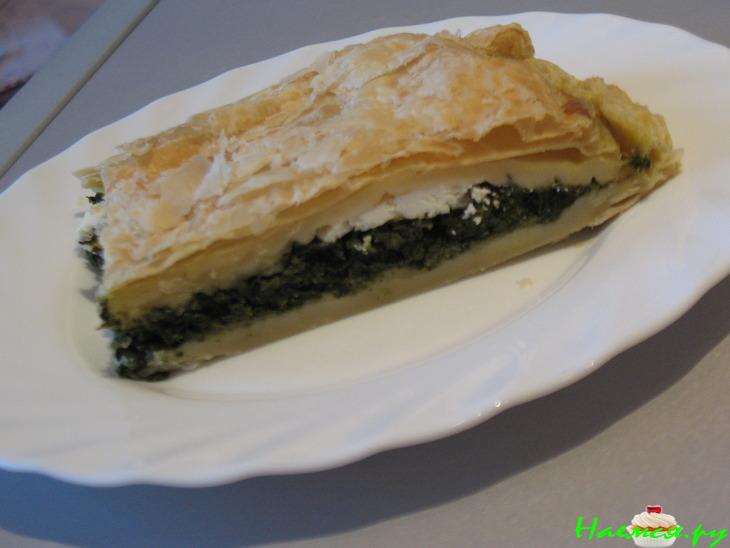Слоеный пирог со шпинатом Слоеный пирог со шпинатом